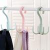 Rotating Hook Four-claw Multi-functional Wardrobe Bag Hook Plastic 4-claw Silk Scarf Tie Hook Storage Hanger, Hook