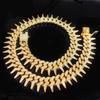 Men Hip Hop Chain Necklace 20mm Thorn Shape Chains Iced Out Bling Necklace Male Fashion Hiphop Jewelry For Birthday Gift