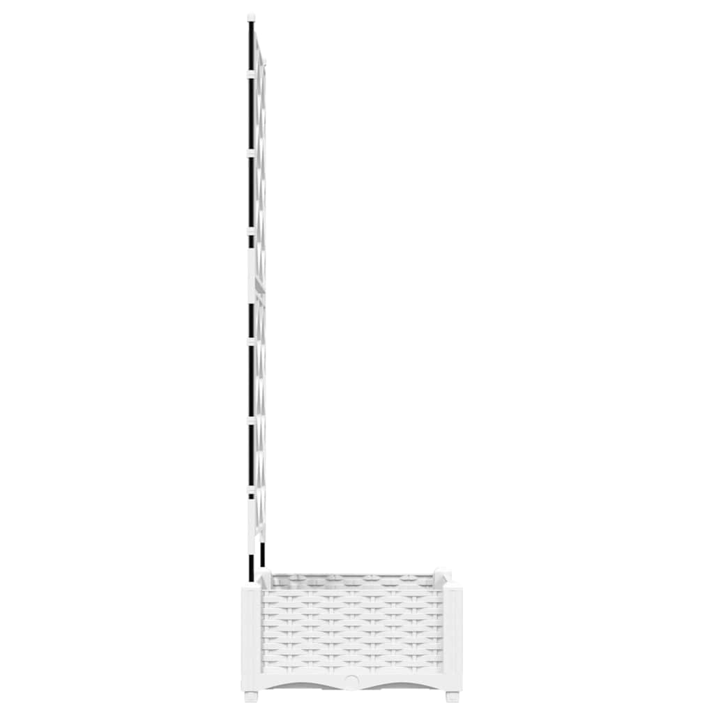 Garden Planter White 40 x 40 x 125.5 cm Plastic