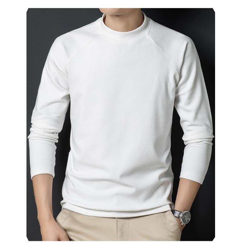 Men S Long Sleeve Fleece Lined Base Shirt Autumn Winter Casual Top