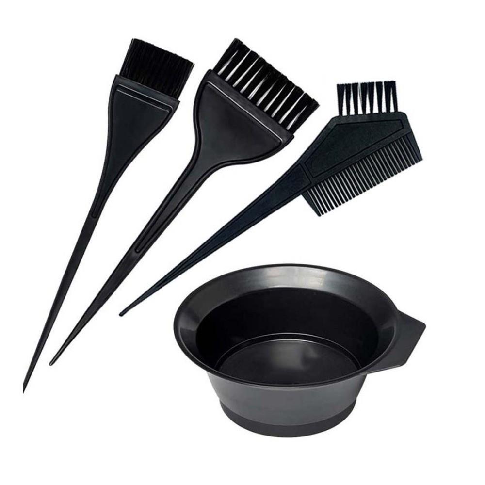 4Pcs/Set Hair Coloring Hair Color Dye Bowl Stirring Brush Hair Dye Tools  for Hair Coloring
