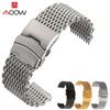 18mm 20mm 22mm 24mm High Quality Universal Milanese Watchband Stainless Steel Folding Buckle Bracelet Band Strap Accessories