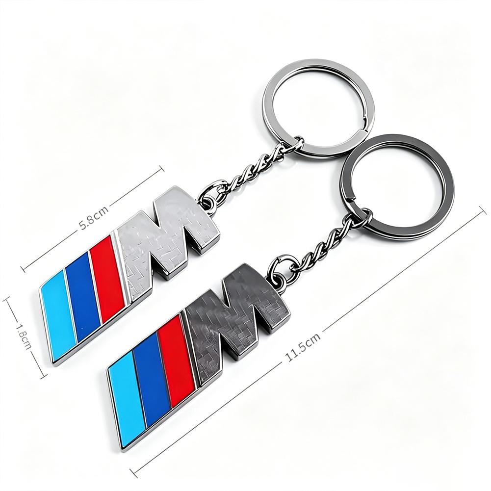 WDFA1 1Pcs Metallic Car M Emblem Styling Auto Keychain Accessories For BMW E90 G80 M3 G30 M5 F82 F83 F20 F21 G42 F95 F96 G06 G07 M2 M4