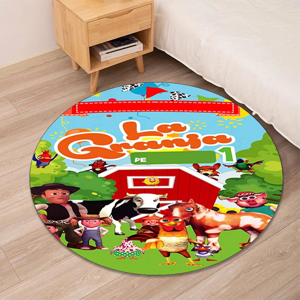 La Granja de Zenón Printed Round Rug Carpet Chair Rug Area Rug Entryway Doormats,for Office Chair Living Room Bedroom Kitchen Room.