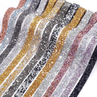 1 ярд лента отделка DIY стразы разноцветные горячей фиксации стразы 1,5 см аксессуары для одежды аппликации швейная лента