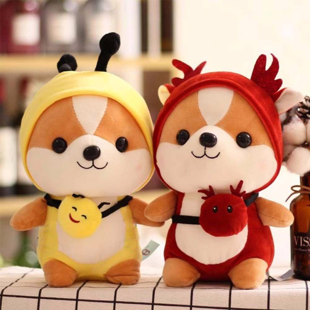 Doll Bee Send Female Animal Corgi Chai Pillow Squirrel Doll Shiba Inu Plush Toy Dinosaur Plush Toy