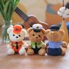 Adorable Traffic Police Bear Plush Toy Keychain Soft Stuffed Animal Accessory Perfect Gift