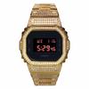 CASIO Customized watch modified series student watch full of diamond gold DW-5600UBB-1 Quartz Steel Strap men's watch b JinSeBiaoDaiHeiFenSeBiaoJing