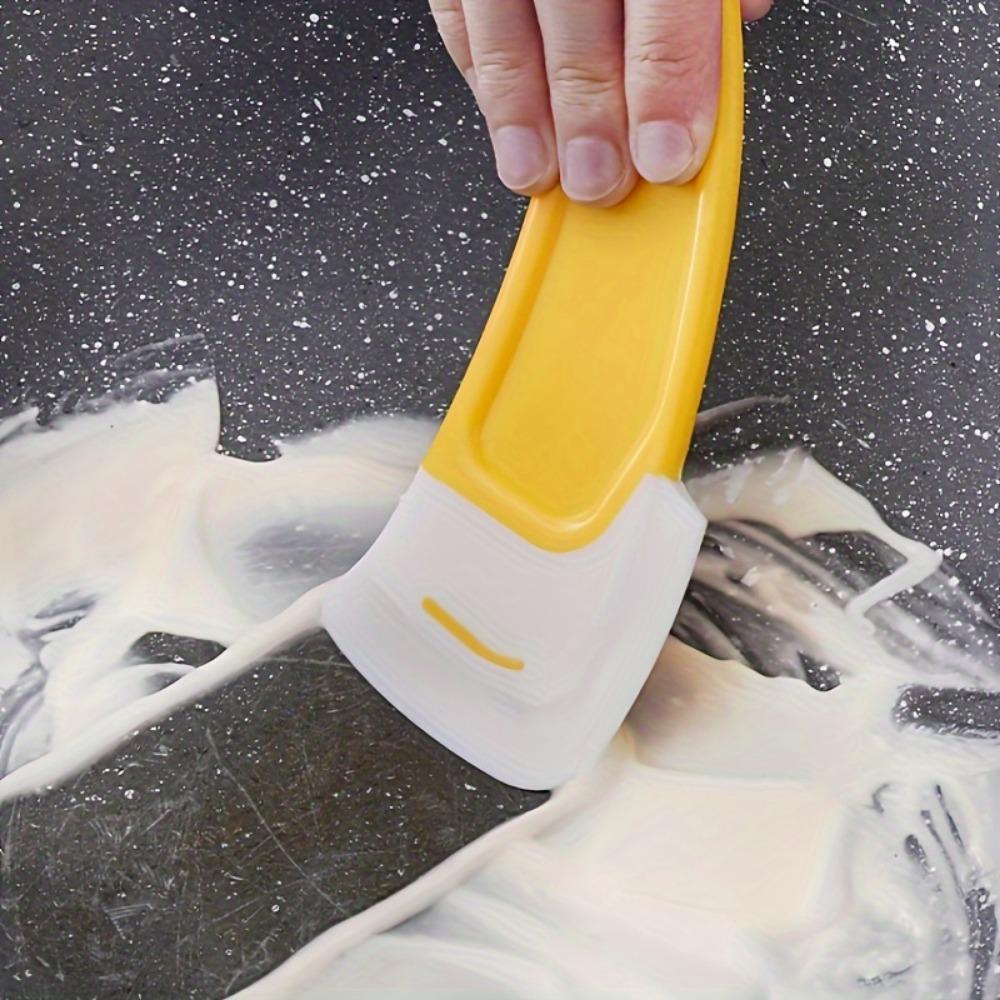 1 шт., Силиконовый скребок для сковороды, Лопатка для мытья посуды, Скребок для миски, Скребок для посуды, Скребок для чистки кухни с антипригарным покрытием, Кухонные гаджеты, Кухонные аксессуары