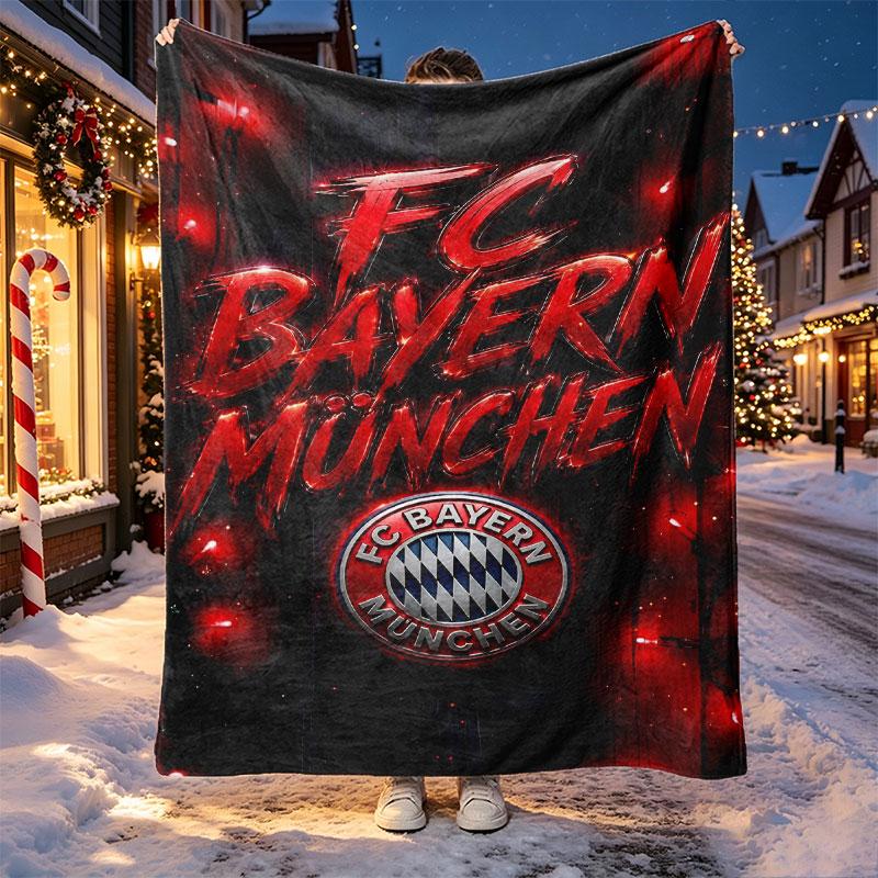 FC Bayern Pattern Blanket for Home Decoration, Bed, Sofa, Car Travel, Camping, Suitable for All Seasons, Birthday Christmas Gift