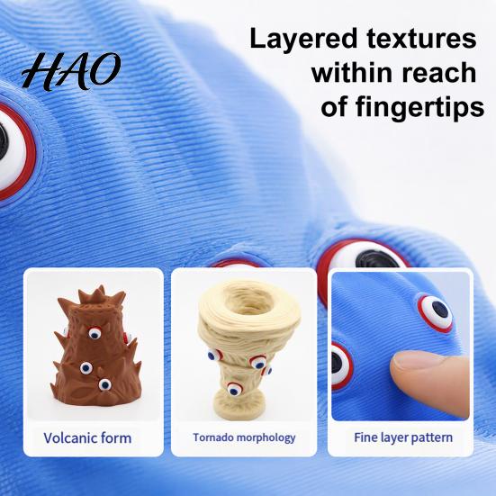 Soft Elastic Sensory Stress Balls 3D Printed Storm Tornado Hurricane Figurine, Natural Disaster Toy with Portable Anxiety Relief Toys Texture