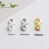 Gold-Plated S925 Sterling Silver S-Hook Figure 8 Spring Clasp for DIY Bracelet/Necklace, Double Ring End Clasp Connector.