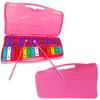 Nicheez Глокеншпиль Металлофон Учебный инструмент с кейсом Детский (розовый)