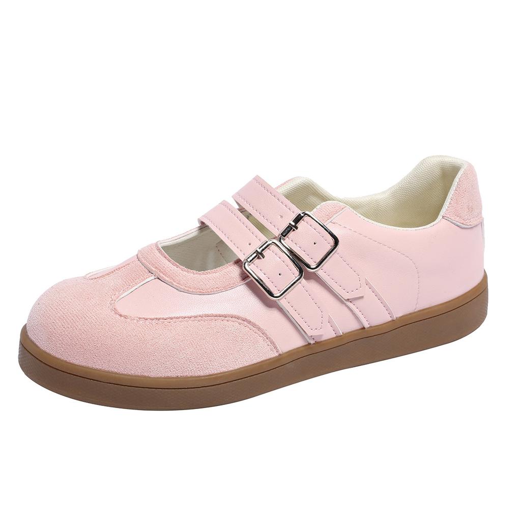 Ретро слово с моральной тренировочной обувью женские 2025 весна и лето новый нишевый дизайн липучка модные универсальные туфли Мэри Джейн