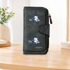 Shopping bear print long zipper wallet, large-capacity card holder, unisex clutch bag, stylish zippered coin purse, suitable for daily use, a great