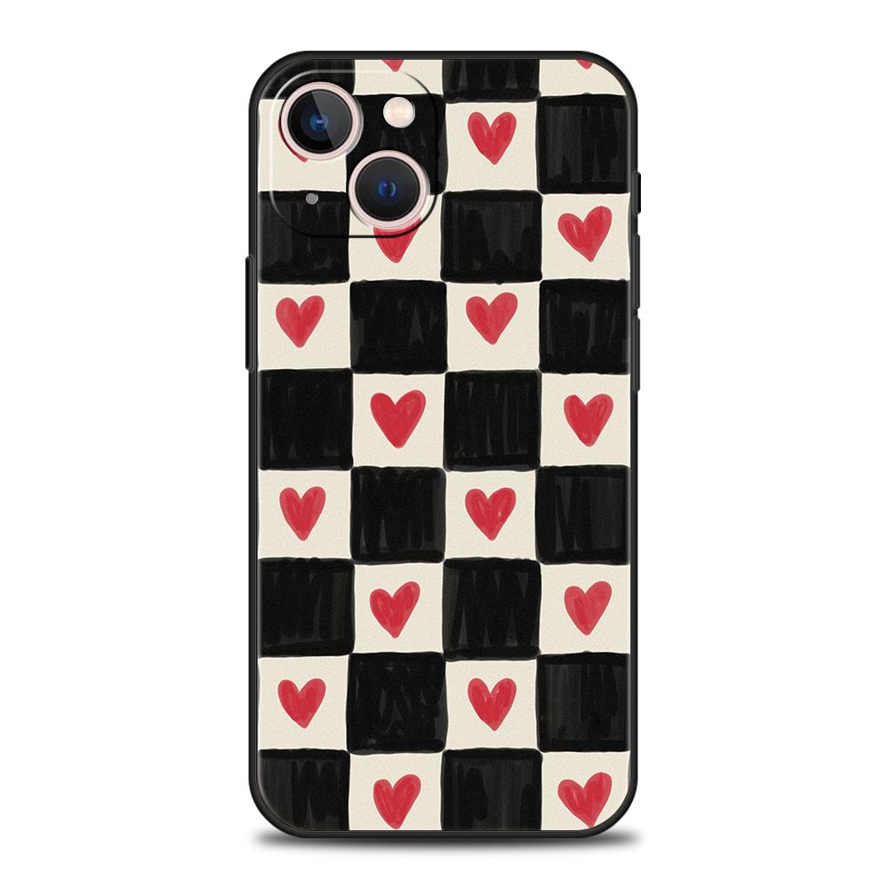 Роскошный мягкий чехол из ТПУ для iPhone 17 Air 16E 16 11 15 14 Pro MAX 12 13 7 8 Plus X XR XS SE 2022 Чехол с рисунком в виде шахматной доски