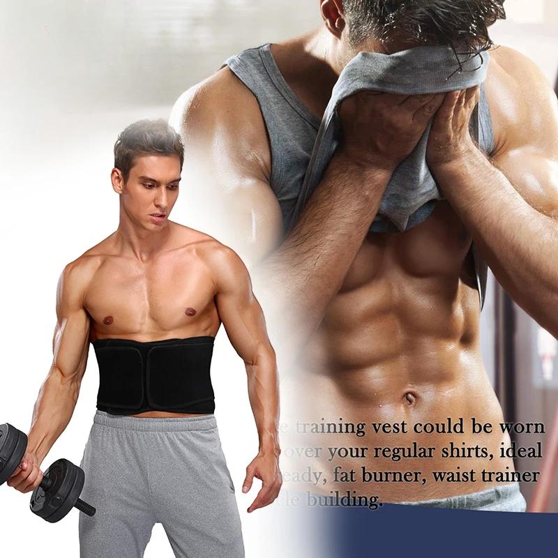 Мужской пояс для похудения, пояс для похудения, корсет для сжигания жира, сауна, пот, обертывание, фитнес-тренажер, ремень для триммера