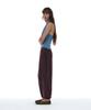 PARTIMENTO WOMEN Pwc Curtain Skirt Layered Harem Pants_Midnight Plum