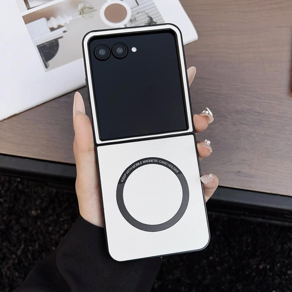 Ретро Бизнес Тонкий Магнитный Чехол с Беспроводной Зарядкой Для Motorola Razr 60 50 40 Ultra Кожа PU Жесткий ПК Ударопрочный Чехол