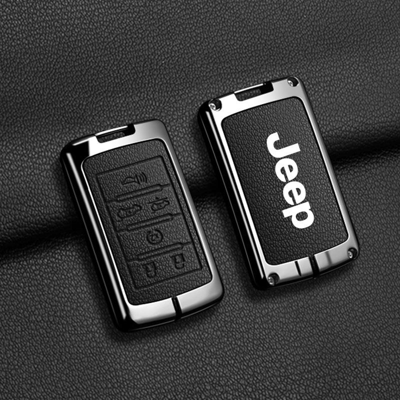Чехол для ключа Jeep Grand Cherokee: Защитный металлический корпус с брелоком.