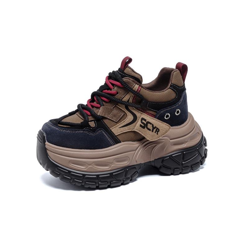 2 Spring New Inner Height Increase and Color Polishing Retro Sports and Leisure Versatile Women's Shoes Small Platform Shoes Women