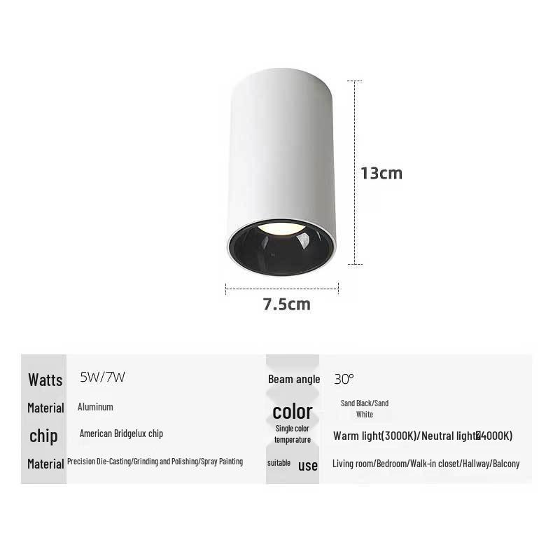 Office Exhibition Pendant LED Anti-Glare Surface-Mounted Spotlight for Living Room