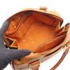 Used MCM Visetos 2WAY Handbag PVC coated canvas leather Brown Used Women
