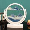 3D Rotatable Flowing Sand Painting Art Picture Round Glass Deep Sea Quicksand Hourglass Modern Home Decoration Colour Ornaments