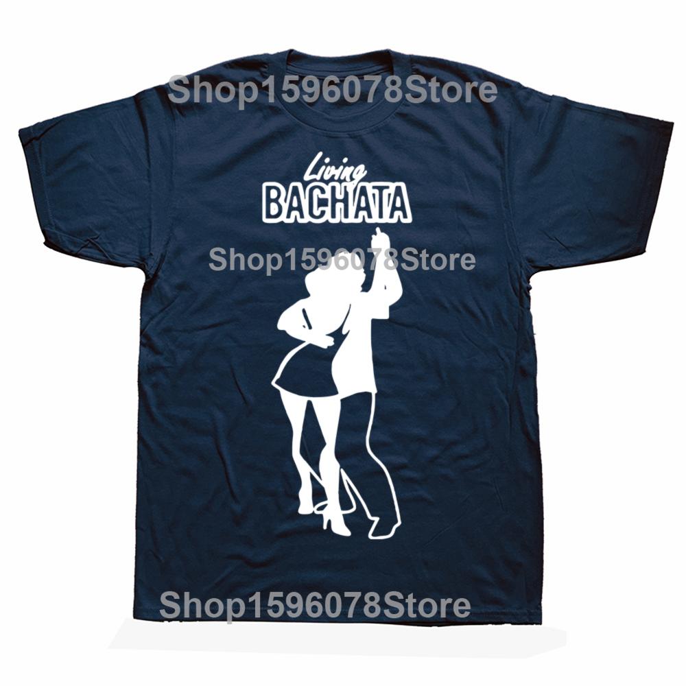 Новинка Футболка Bachata Мужская Короткий Рукав Европейский Размер Уличная Одежда Хип-Хоп Любитель Танцев Принтованные Футболки Топ Футболки