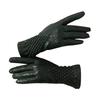 1 Pair Women Cycling Gloves Autumn Winter Windproof Elastic Faux Snakeskin Touchscreen Anti-slip Thermal Cold Weather Full Finger Riding Gloves