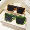 Винтажные квадратные детские солнцезащитные очки Детские для мальчиков и девочек Модные солнцезащитные очки оверсайз Дизайн люксового бренда Защита от ультрафиолета UV400 Солнцезащитные очки