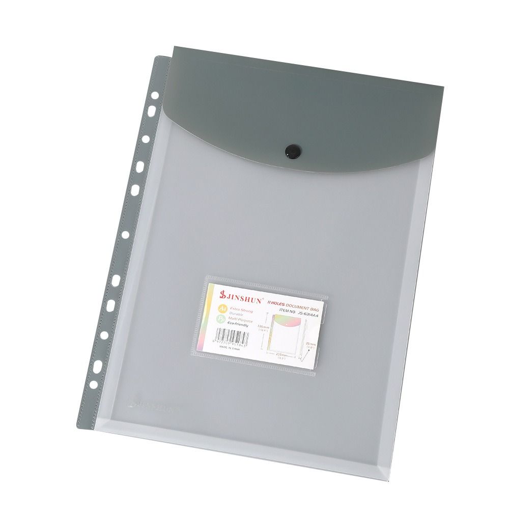 6 Pcs PP Binder Folders A4 Punched Pockets Perfect Label Loose-Leaf School