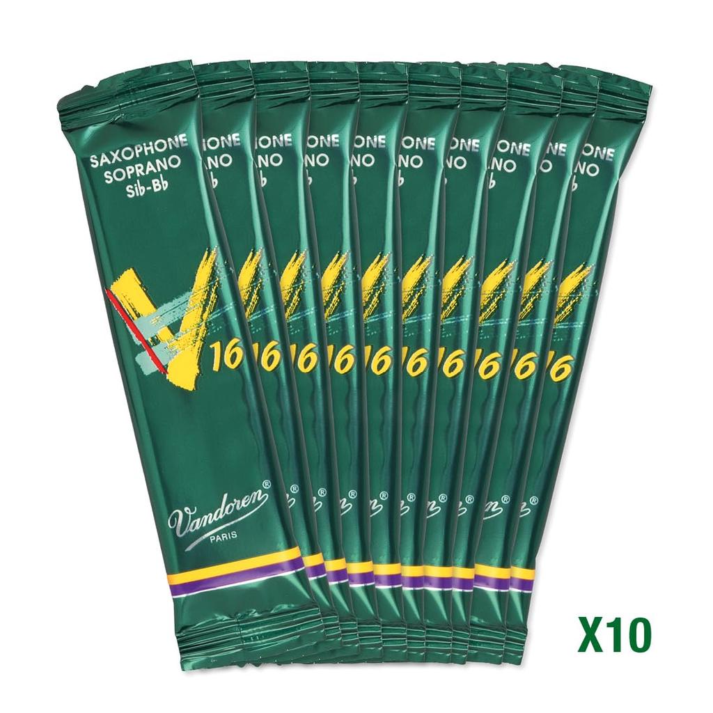 Трости для сопрано-саксофона Vandoren V16, жесткость 2-1/2 (10 кусочков)