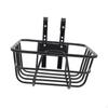 Bicycle Metal Wire Front Basket with Hooks for Mountain Bike Black Without Lid Strengthened Frame
