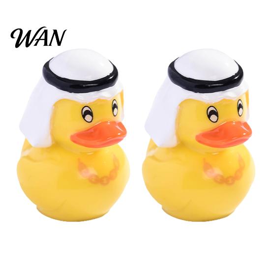 Egyptian Culture Duck Design 2 Pcs Mini Resin Figurine, Cute Tiny Ancient Sphinx Beach-themed Decor Pharaoh Figures for Home Office Table Decor, Micro