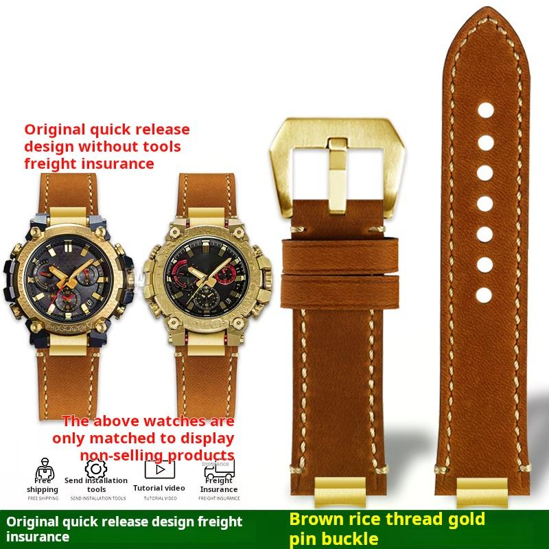 Mtg B3000 Новый стиль Металлический Адаптер Для Casio Mtg-b3000b/bd Мужские Часы Ремешок Быстросъемный Ретро Настоящая Кожаная Часовая Лента Браслет