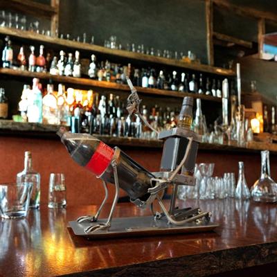 Металлическая подставка для коктейльных бутылок, стойка для демонстрации напитков, органайзер для винных, шампанских и мартинных бокалов, украшение для домашнего бара и вечеринок