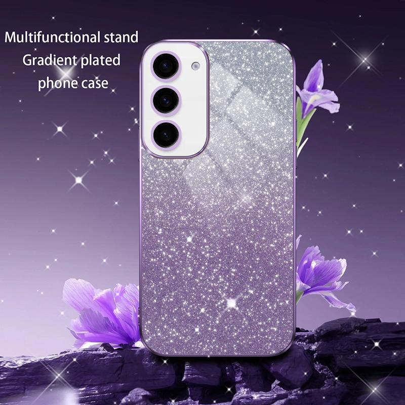 Модные 2 в 1 блестящие чехлы с покрытием для Samsung Galaxy S24 Plus S23 S22 Ultra S21 S20 FE A55 A35 A25 A54 A34 A14 A15 A13 A16 чехол силиконовый чехол на заднюю панель