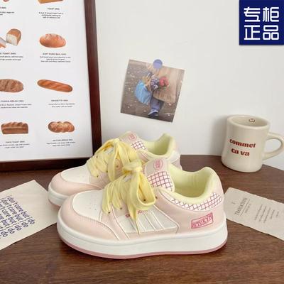 Повседневная универсальная спортивная обувь маленькая свежая синяя 2025 новая весна универсальные кеды студенческая платформа хлебные туфли женские