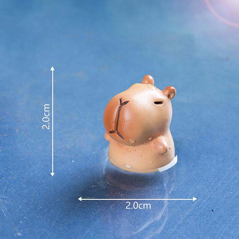 Мультяшные милые миниатюрные фигурки капибары креативные модные мини-фигурки животных кавайные украшения для дома своими руками аксессуары подарки