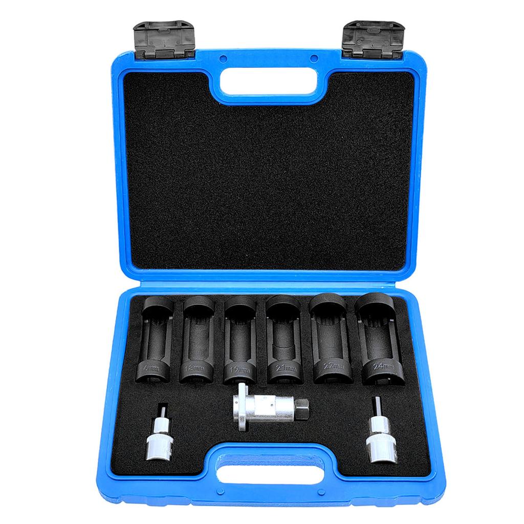 9PCS Shock Absorber Tool Kit, 16mm 18mm 19mm 21mm 22mm 24mm Strut Nut Socket with 12 Point 1 2 Drive Suspension Strut