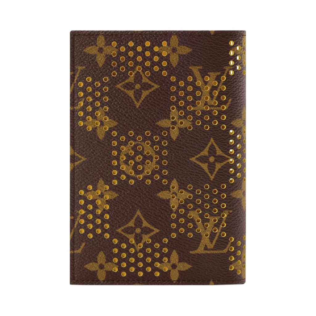 LOUIS VUITTON Monogram Grid Coated Canvas Passport Holder Men's Brown M29285
