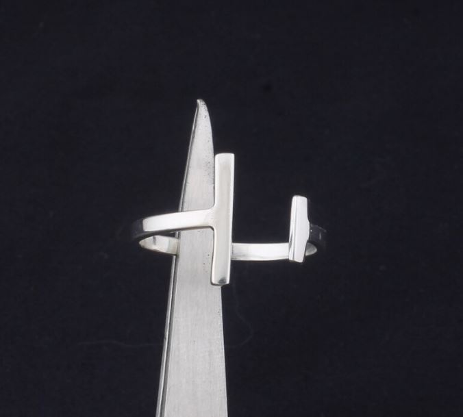 Регулируемое открытое кольцо, подарок на День святого Валентина, кольцо из стерлингового серебра 925 пробы для женщин, открытое кольцо, минималистское кольцо, подарок на годовщину для нее