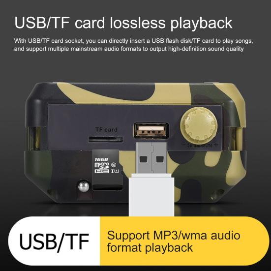 Voice Amplifier High Power HiFi Infrared Remote Controller Camouflage Bluetooth-compatible Electric Hunting