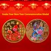 2025  Year Of The Snake Commemorative Coins Chinese Zodiac Medals Color 3D Relief Coins Collectibles  Year Coins