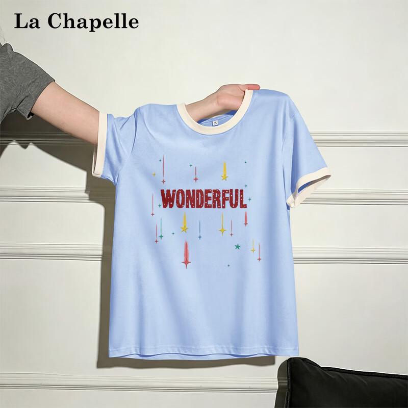 Женская футболка La Chapelle из чистого хлопка с контрастным принтом «Метеор»