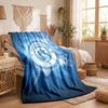 Manchester City Theme Fleece Blanket Cozy Soft Plush Blanket For Bedroom Couch Travel