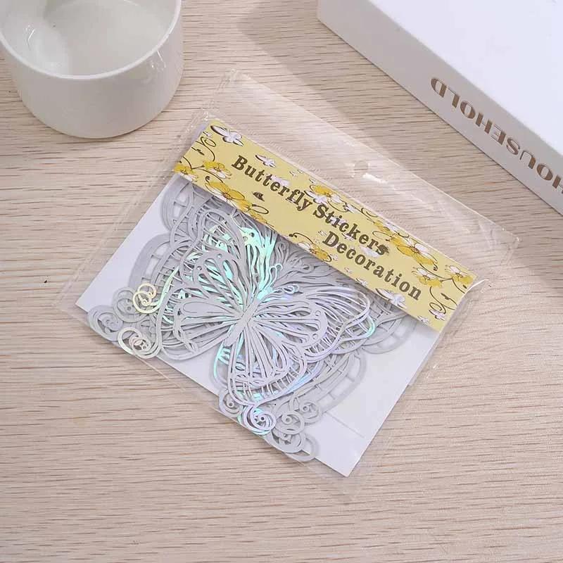 3D  12 PCS Hollow Butterfly Wall Decals Polka Dot Stickers for Kids Room Living Room Holiday Festival Decoration