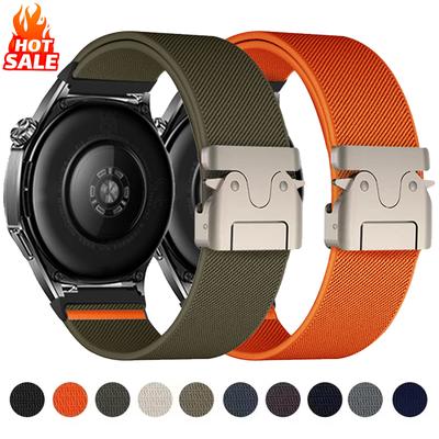 20 мм 22 мм эластичный ремешок для Samsung Galaxy Watch 7 6 5 4 40 мм 44 мм 6Classic 47 мм нейлоновый ремешок для Huawei Watch GT5 4Pro 3 браслет