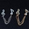 Sense Zinc Zinc Alloy Clothes Accessories Sweater Coat Collar Pin Korean Style Badge Musical Note Brooch